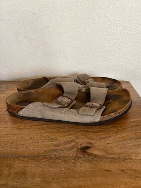 Birkenstock Arizona Tan Suede Sandals Size 45 US Men's 12–12.5 narrow